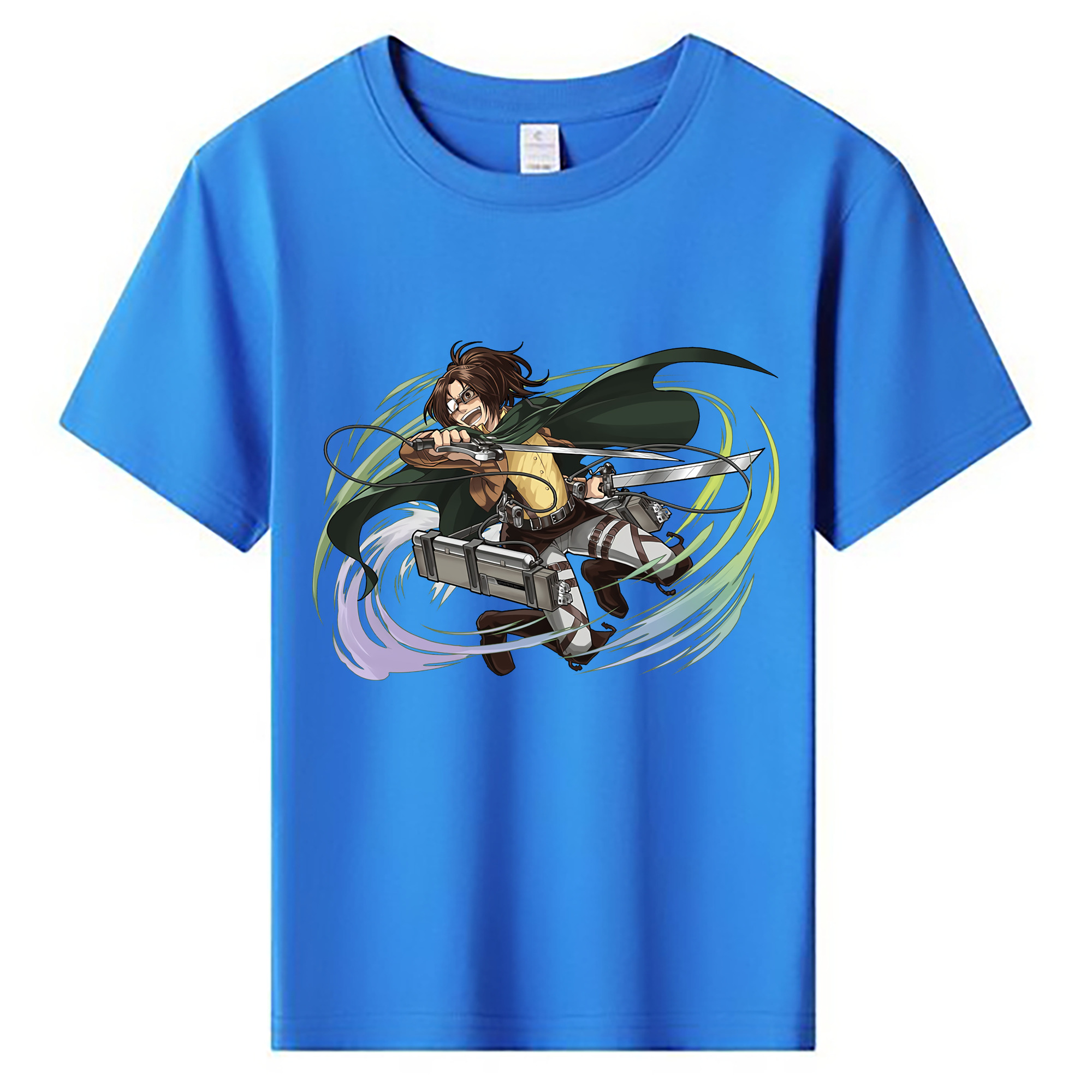 （画像用） 進撃の巨人 ハンジ·ゾエ Attack on Titan Hanji Zoe 綿100％キッズTシャツ（フロントプリント）